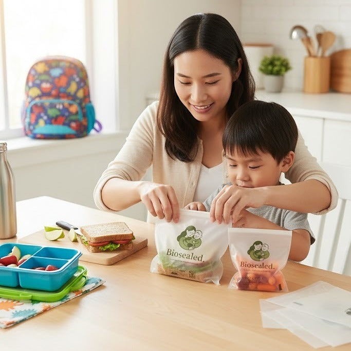 Assorted Compostable Zip Bags – 50 pcs